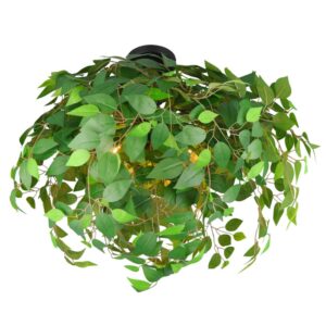 Żyrandol nowoczesny Leavy 70cm - zielone liście