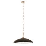 czarna elegancka lampa wiszaca szeroki klosz modern farmhouse