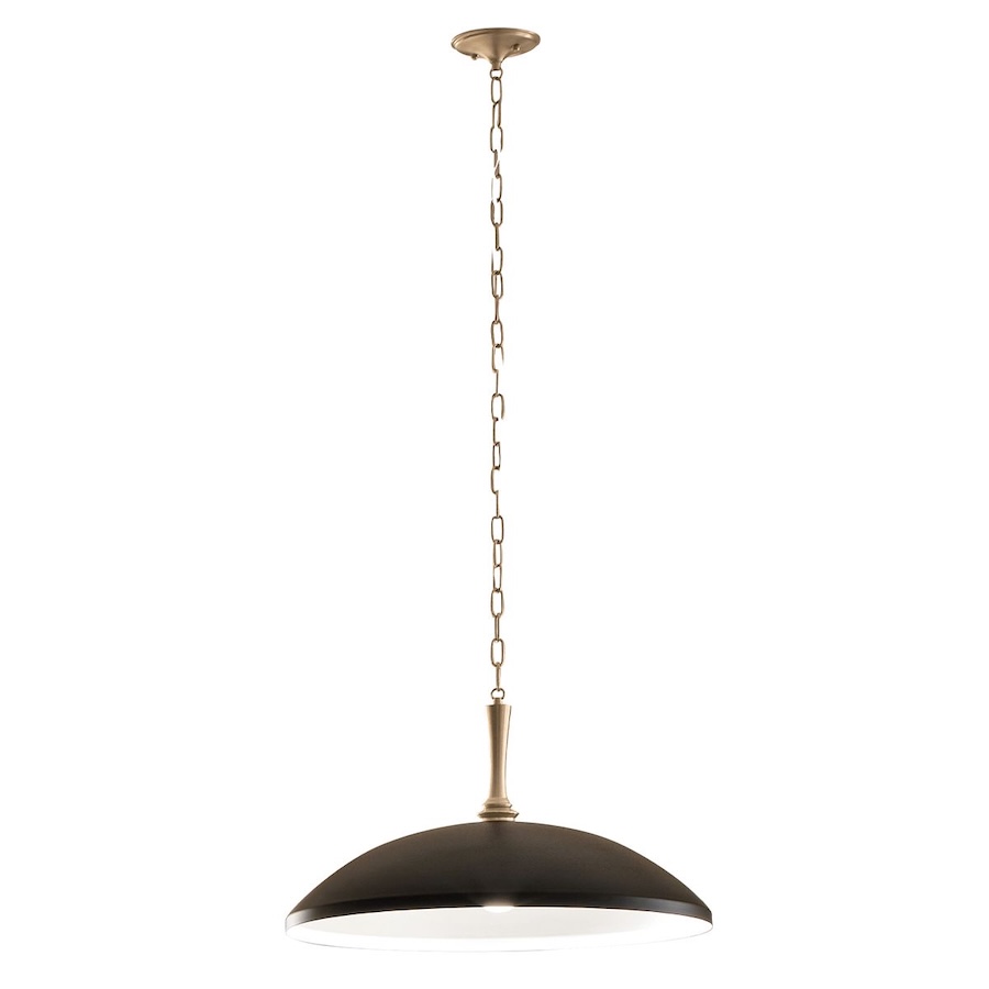 czarna elegancka lampa wiszaca szeroki klosz modern farmhouse