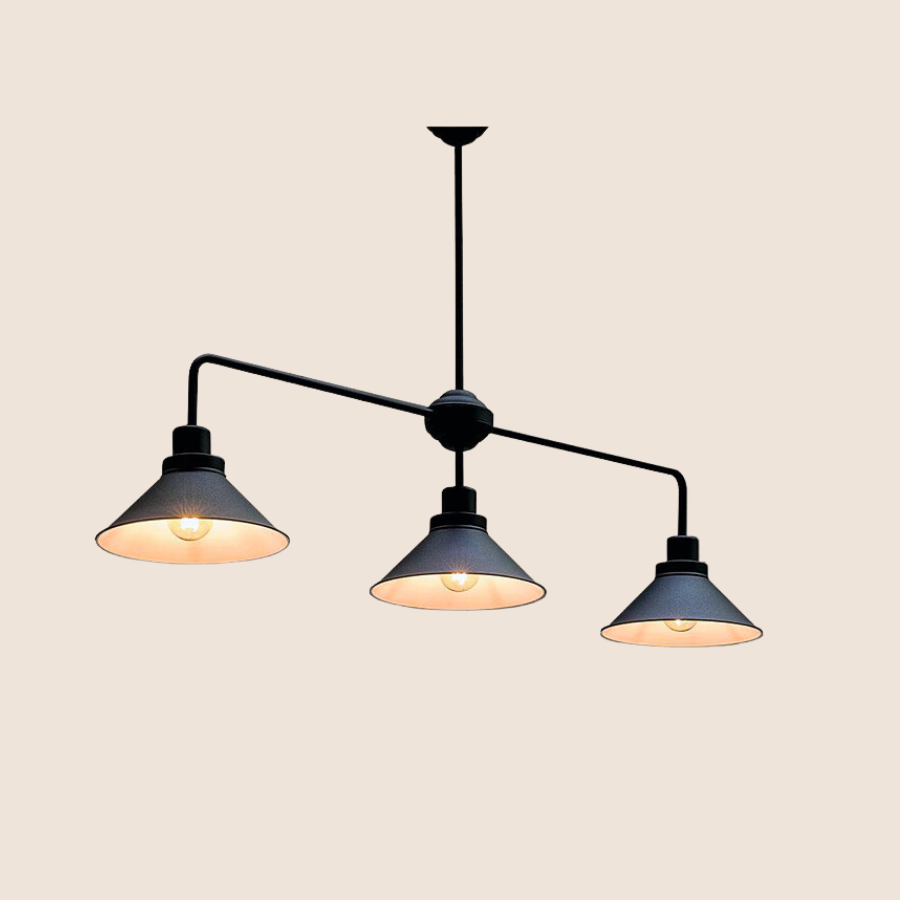 czarna lampa sufitowa 3 klosze modern farmhouse Craft Nowodvorski