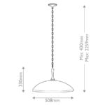 Czarna elegancka lampa wisząca Delarosa - styl modern farmhouse, okrągły szeroki klosz - 1