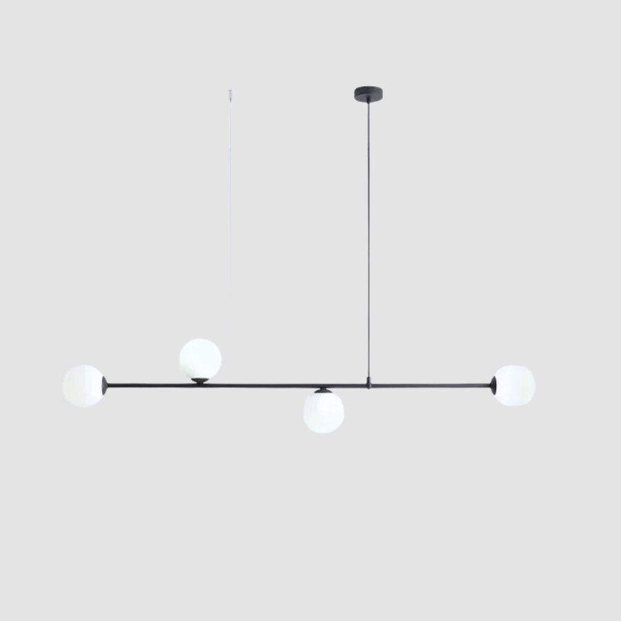 prosta podluzna lampa wiszaca szeroka klosze kule - aria artera ardant