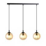 3-punktowa lampa wisząca Cosmo 3 - miodowe szkło