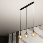 3-punktowa lampa wisząca nad wyspę Cosmo 3 - miodowe szkło