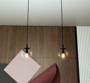 Bezbarwna lampa wisząca Cosmo - przezroczysta kula