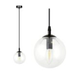 Bezbarwna lampa wisząca Cosmo - transparnetna kula