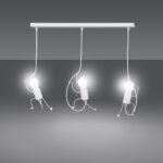 Biała lampa sufitowa dla dzieci Bobi 3