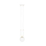 Biało-złota lampa wisząca łazienkowa Glam - kula