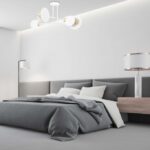 Biały żyrandol design do sypialni Minerva 4 - dyski i kule