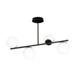 Czarna lampa sufitowa Bior 4 - plafon z kulami