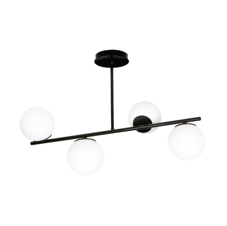 Czarna lampa sufitowa Bior 4 - plafon z kulami