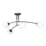 Czarna lampa sufitowa Pregos 4 - do małej kuchni