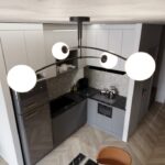 Czarna lampa sufitowa Pregos 4 - nowoczesna