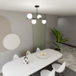 Czarna lampa sufitowa do kuchni Bior 4 - nad stół