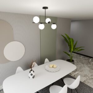 Czarna lampa sufitowa Bior 4 - plafon z kulami