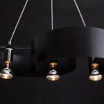 Czarna lampa wisząca Vixon 3 - gięta blacha