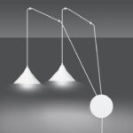 Czarna lampa wisząca ścienna Abramo 2