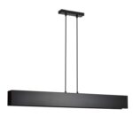 Czarna liniowa lampa wisząca Gentor 4 - geometryczne