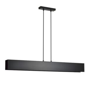 Czarna liniowa lampa wisząca Gentor 4 - geometryczne