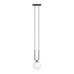 Czarno-złota lampa wisząca Glam - kula