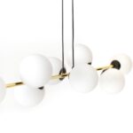 Czarno-złota lampa wisząca Gravity 8