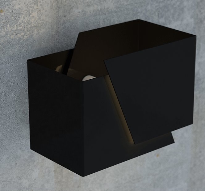 Czarny minimalistyczny kinkiet Frost