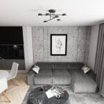 Czarny nowoczesny żyrandol Halo 6 - loft salon