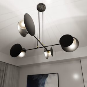 Czarny żyrandol designerski Idea - regulowany