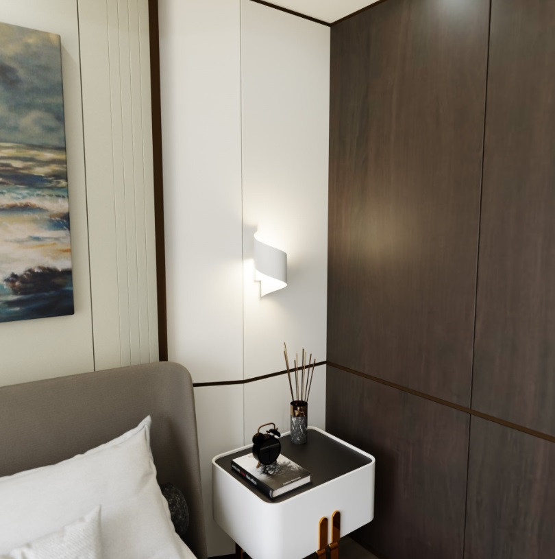 Designerski kinkiet Spiner - nad łóżko w sypialni