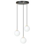 Elegancka lampa sufitowa wisząca Royal 3 - czarno-złota