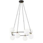 Elegancka lampa wisząca Azura 8 - złote detale