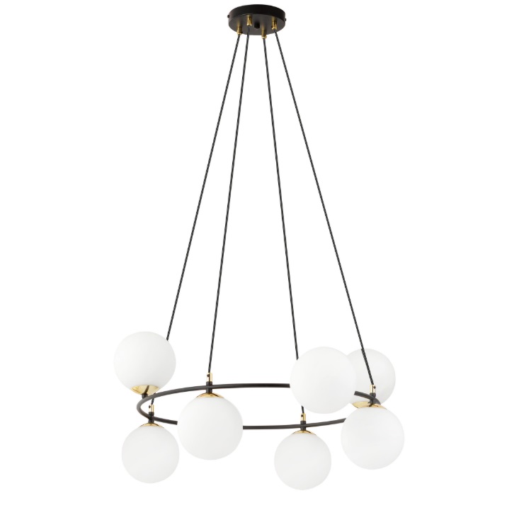 Elegancka lampa wisząca Azura 8 - złote detale