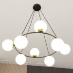 Elegancka lampa wisząca kule Azura 8 - złote detale