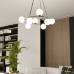 Elegancka lampa wisząca kule do salonu Azura 8 - złote detale
