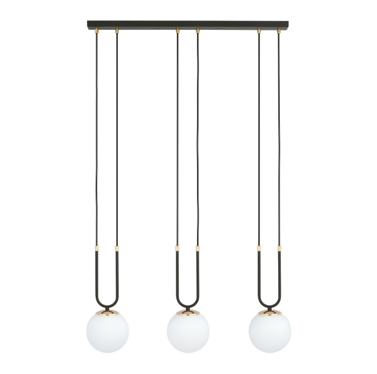 Elegancka lampa wisząca nad stół Glam 3 - kule na łuku