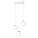 Elegancka potrójna lampa wisząca Royal 3 - biała