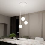 Elegancka potrójna lampa wisząca Royal 3 nad stół
