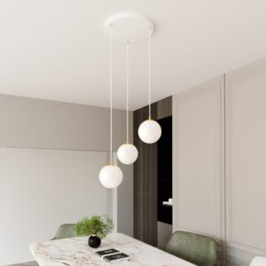 Elegancka potrójna lampa wisząca Royal 3 - złote detale