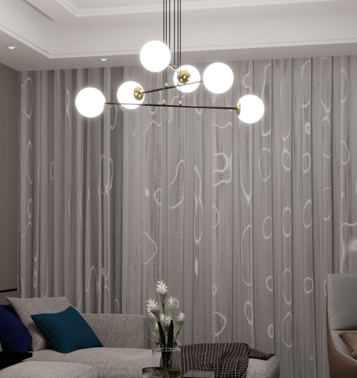 Elegancki żyrandol kule Ognis 6 - salon