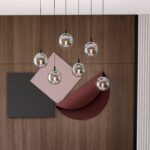 Elegancki żyrandol z kulami Cosmo 6 - salon