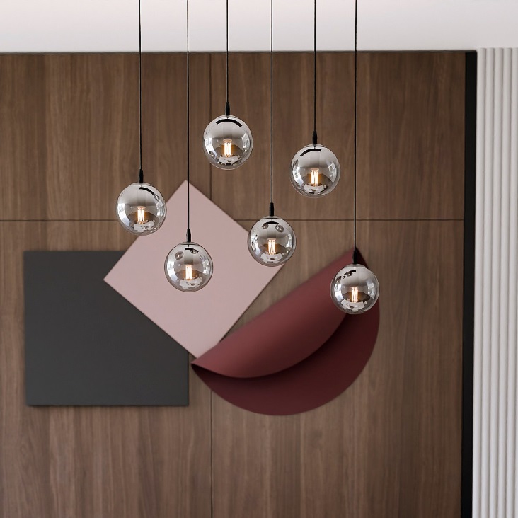 Elegancki żyrandol z kulami Cosmo 6 - salon