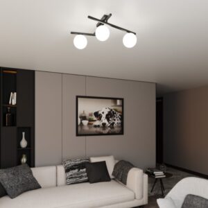 Geometryczna regulowana lampa sufitowa Smart 3 - białe kule