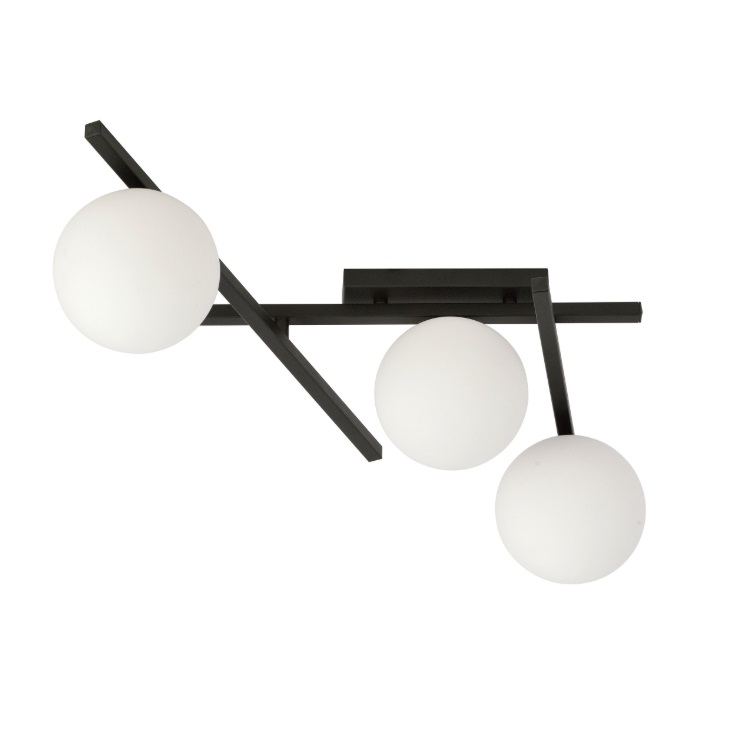 Geometryczna regulowana lampa sufitowa Smart 3 - białe kule