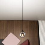 Lampa wisząca Cosmo - grafitowa kula