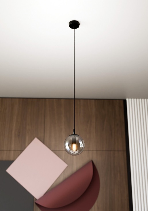 Lampa wisząca Cosmo - grafitowa kula