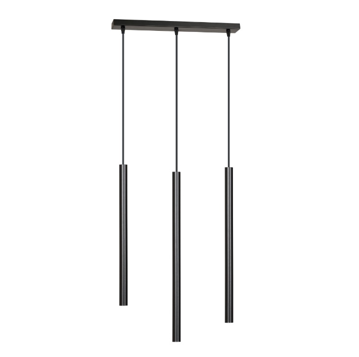 Lampa wisząca Selter 3 - czarne tubki