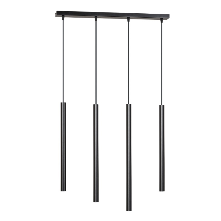 Lampa wisząca do kuchni Selter 4 - czarne tuby