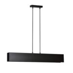 Liniowa lampa wisząca nad stół Gentor 3 - czarna loft