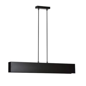 Liniowa lampa wisząca nad stół Gentor 3 - czarna loft
