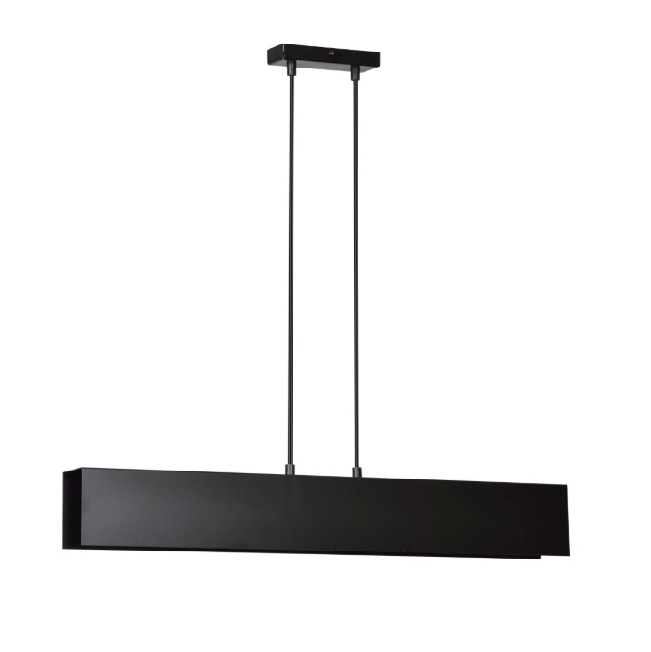 Liniowa lampa wisząca nad stół Gentor 3 - czarna loft